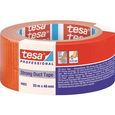 Tesa Duct Tape STRONG (04662-00195-01) Narancs (H x Sz) 25 m x 48 mm 1 db (04662-00195-01)