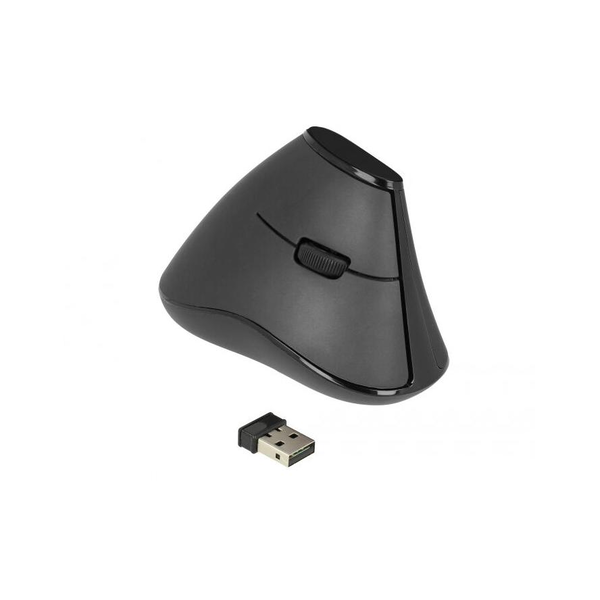 Delock Ergonomic vezeték nélküli vertikális optikai egér fekete