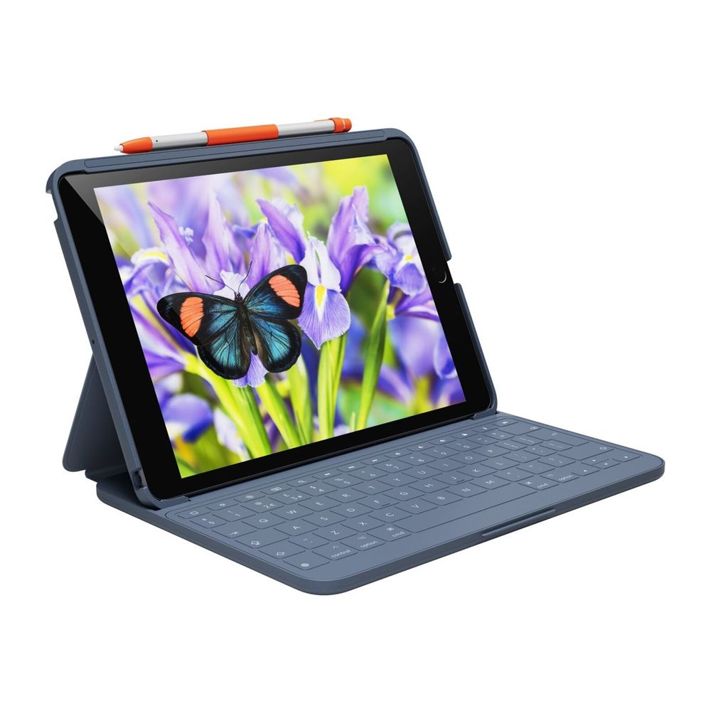 Logitech Rugged Lite - Keyboard and Folio Case - Classic Blue Input ...