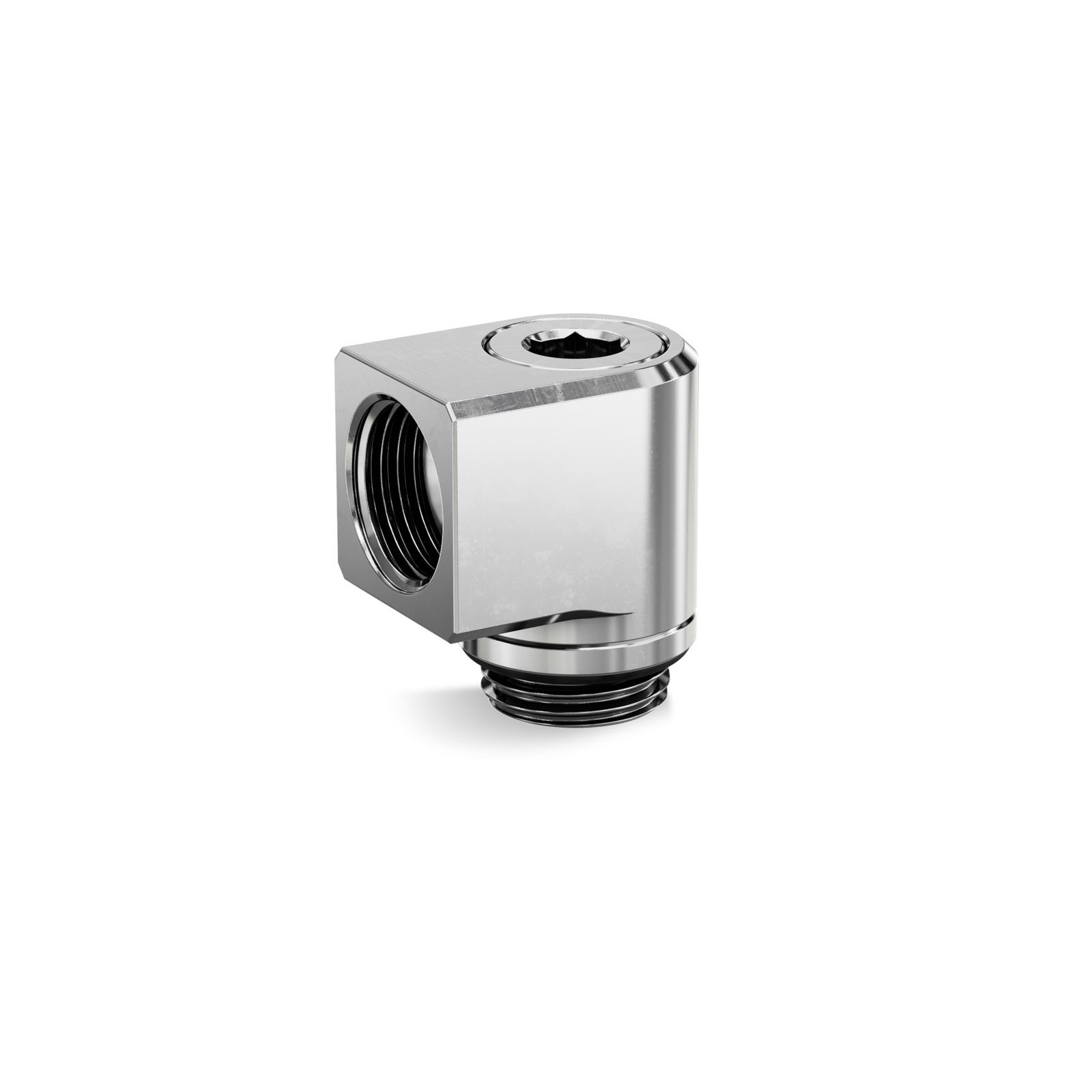 EKWB EK-Quantum Torque Micro Rotary 90° Adapter - Nikkel (3831109849668)