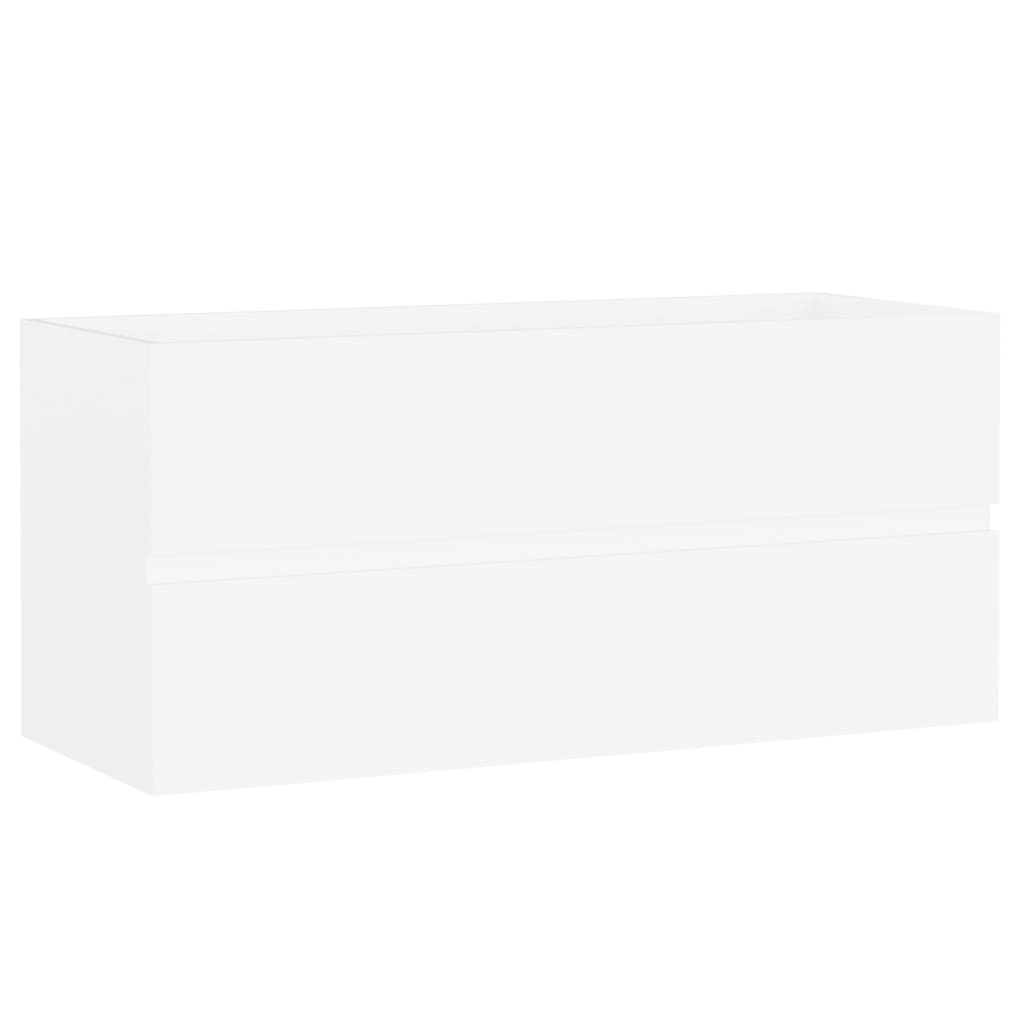 fehér forgácslap mosdószekrény 100 x 38,5 x 45 cm (804764)