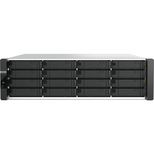 QNAP ES1686dc R2 NAS Rack (3U) Intel® Xeon® D D-2142IT 48 GB DDR4 0 TB QNAP QES Zwart, Grijs
