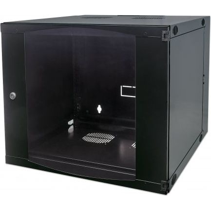 Intellinet 713788 шкаф за монтиране на апаратура 12U Поставка монтирана в стена Черен