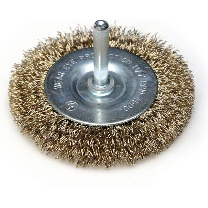 Réz Korong Drótkefe - 63 mm Szárral (F31-063)