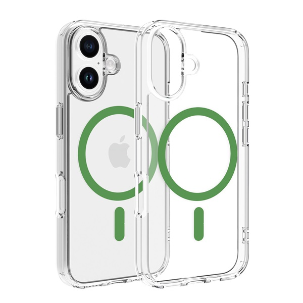 Dviced DV511010 MagSafe iPhone 16 átlátszó/zöld hátlap (DV511010)