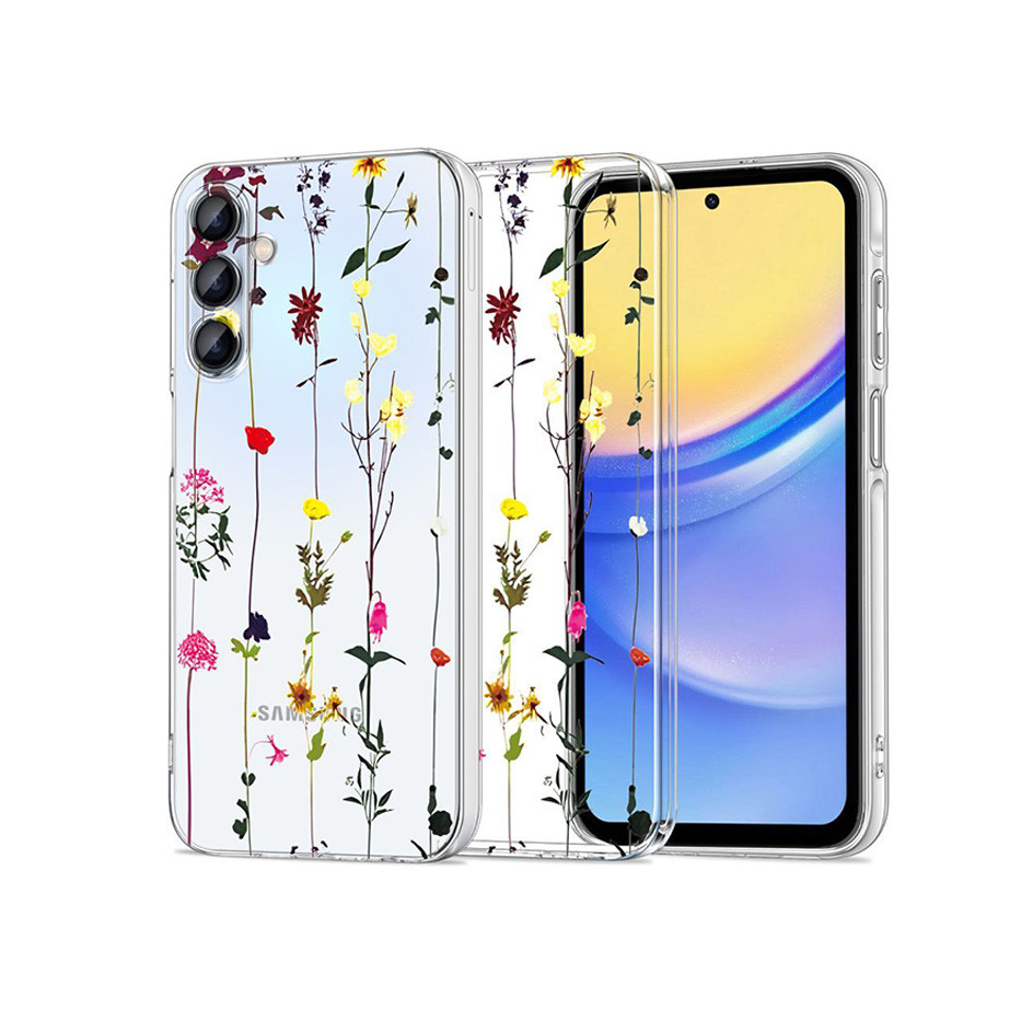 Samsung SM-A556 Galaxy A55 szilikon hátlap - Tech-Protect FlexAir+ - garden floral (TP692231)