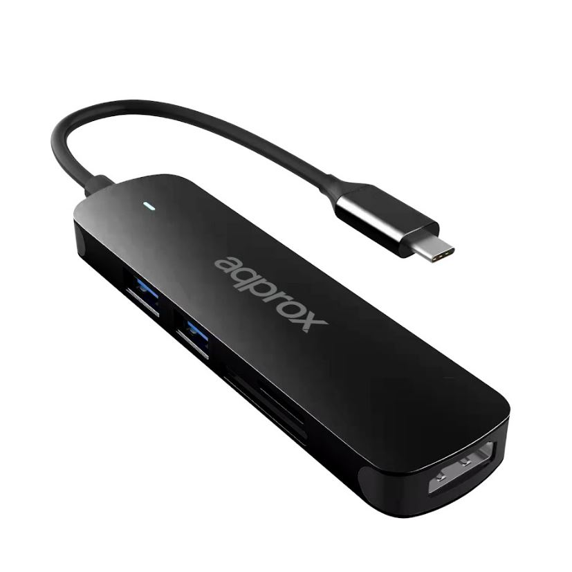 Approx 2 portos USB 3.0 Hub + 1x HDMI + kártyaolvasó (APPC45) (APPC45)