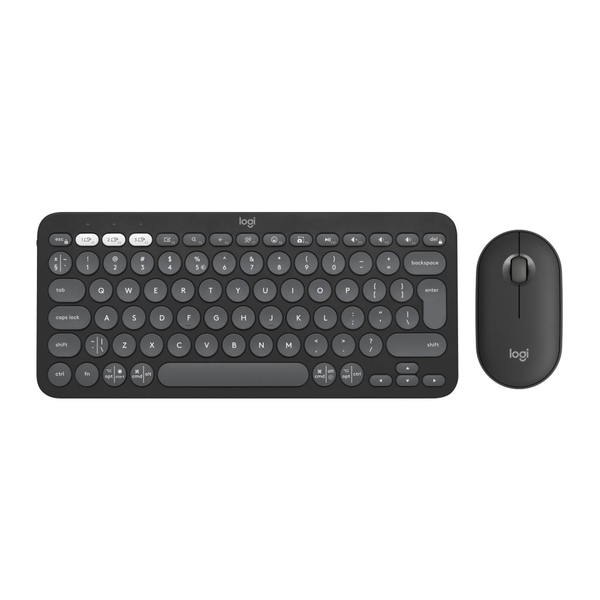 Logitech Pebble 2 Combo klávesnice Obsahuje myš RF bezdrátové + Bluetooth QWERTY US Mezinárodní Grafit