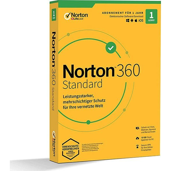 Norton 360 Standard Antivirus-sikkerhed 1 licens(er) 1 År