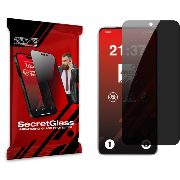 Matowe szkło prywatyzujące GrizzGlass SecretGlass do Xiaomi Poco F7 Pro