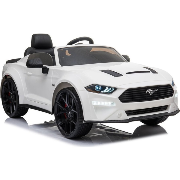 Ford Mustang 24 V Elektromos Kisautó 8287 - 2 Motoros 2x200 W, 2.4 GHz, Szülői Távirányítóval, Nyitható Ajtóval, EVA Kerekekkel, Fehér