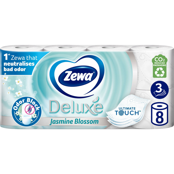 Zewa Deluxe toalettpapír 3 rétegű 8 tekercs Jasmine Blossom (7322541171753)