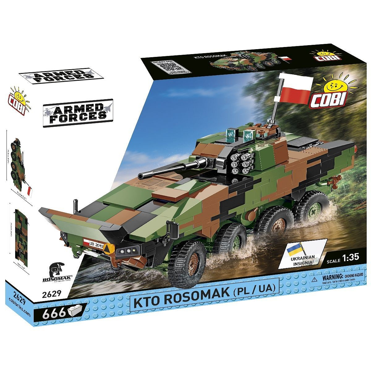 Cobi Blocks KTO Rosomak páncélozott személyszállító 666 darabos építő készlet (COBI-2629)