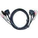 ATEN 2L-7D03UD toetsenbord-video-muis (kvm) kabel Zwart
