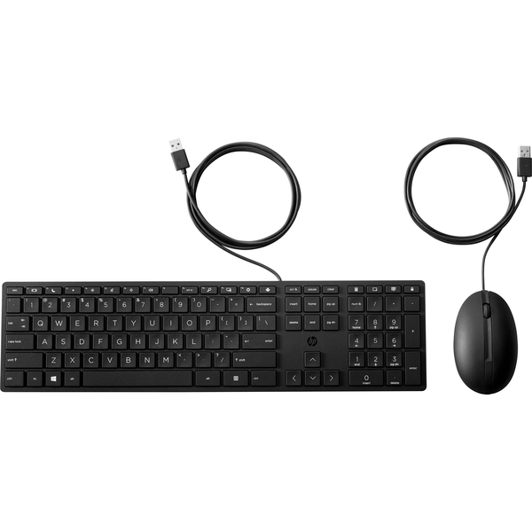 HP Wired Desktop 320MK Mouse and Keyboard tastatur Mus inkluderet USB Sort