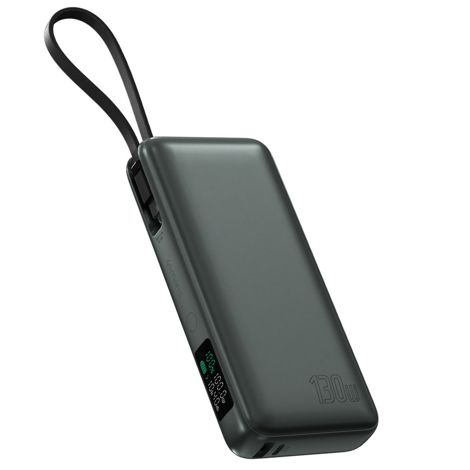 4smarts Enterprise Powerbank integrált kábellel USB Type-C / 20000mAh 130W - Szürke (KAT07105)