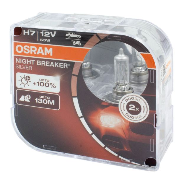 Osram Night Breaker Silver + 100 % izzó H7 PX26d 12 V 55 W 2 db (3064210NBSDUO) (3064210NBSDUO)