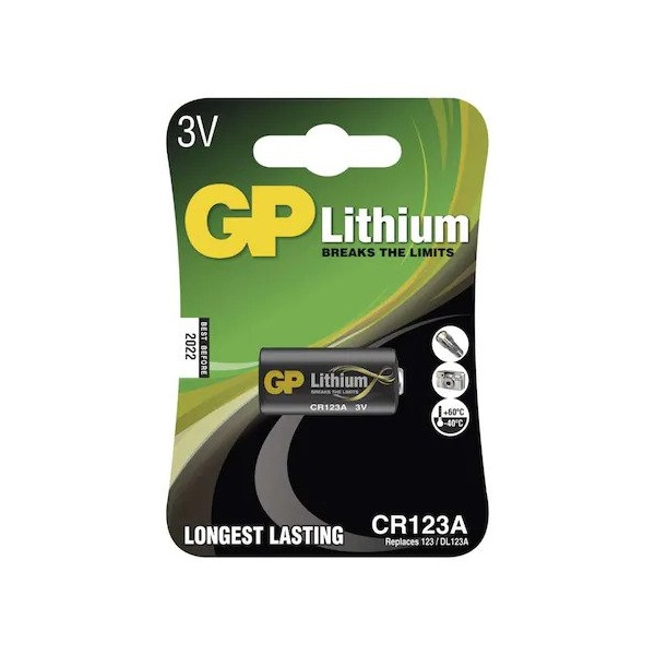 GP gombelem CR123A 3V Lithium (GPCR123A-BL1) (GPCR123A-BL1)