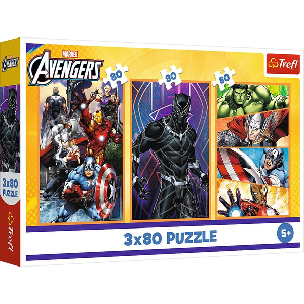 Trefl Bosszúállók - Akciódús napok 3 x 80 darabos puzzle