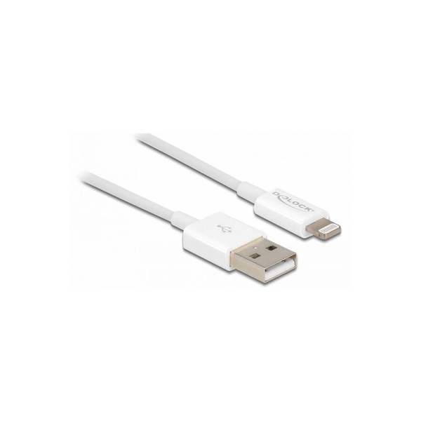 DELOCK USB Daten-/Ladekabel iPhone/iPad/iPod 1m weiß