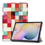 Калъф за таблет Gigapack, Със стойка, Кожа, За Samsung Galaxy Tab S7 WIFI (SM-T870), Многоцветен