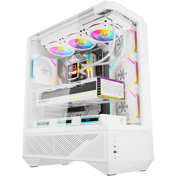 Darkflash DY460 computer case (White) + 4 ARGB fans