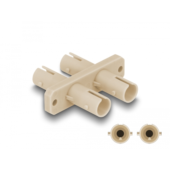 Delock Optikai szál párosító ST Duplex anya - ST Duplex anya bézs (87935) (87935)