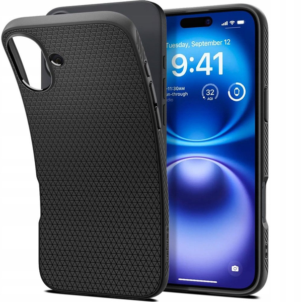 Puzdro iPhone 17 Spigen Liquid Air čierne