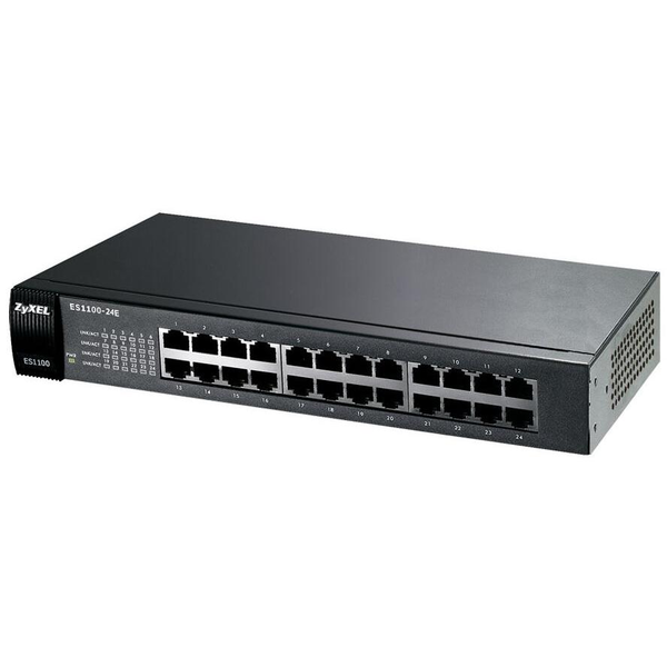 Zyxel ES1100-24E Ikke administreret Sort