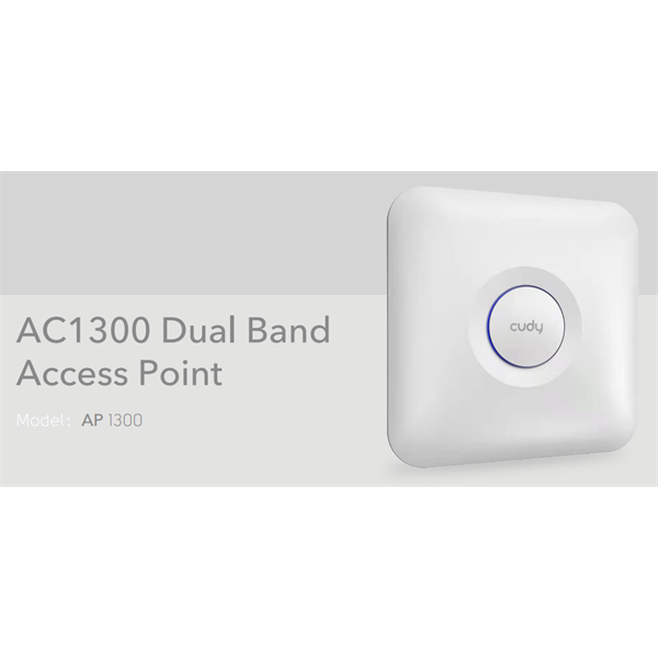 Cudy Punto De Acceso Inalámbrico Gigabit Ac1200, Solución Wifi Empresarial Con Malla, Formación De Haces, Mu-mimo, Alimentación Poe O Cc, Adaptador De Alimentación De 12 V Cc Incluido, Ap1300