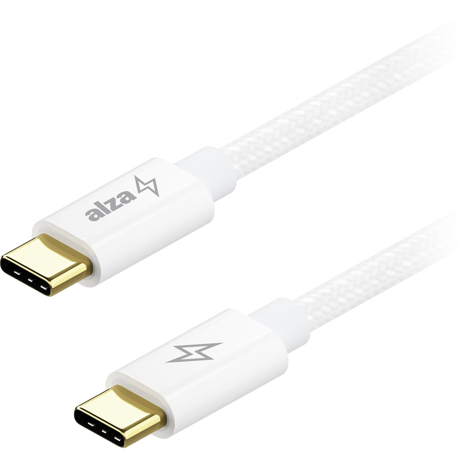 AlzaPower CompactCore USB-C to USB-C 2.0, 100 W, 1 m - fehér (APW-CBTC2001CW)