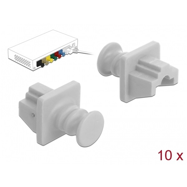 DELOCK Staubschutz für RJ45 Buchse 10 Stück weiß
