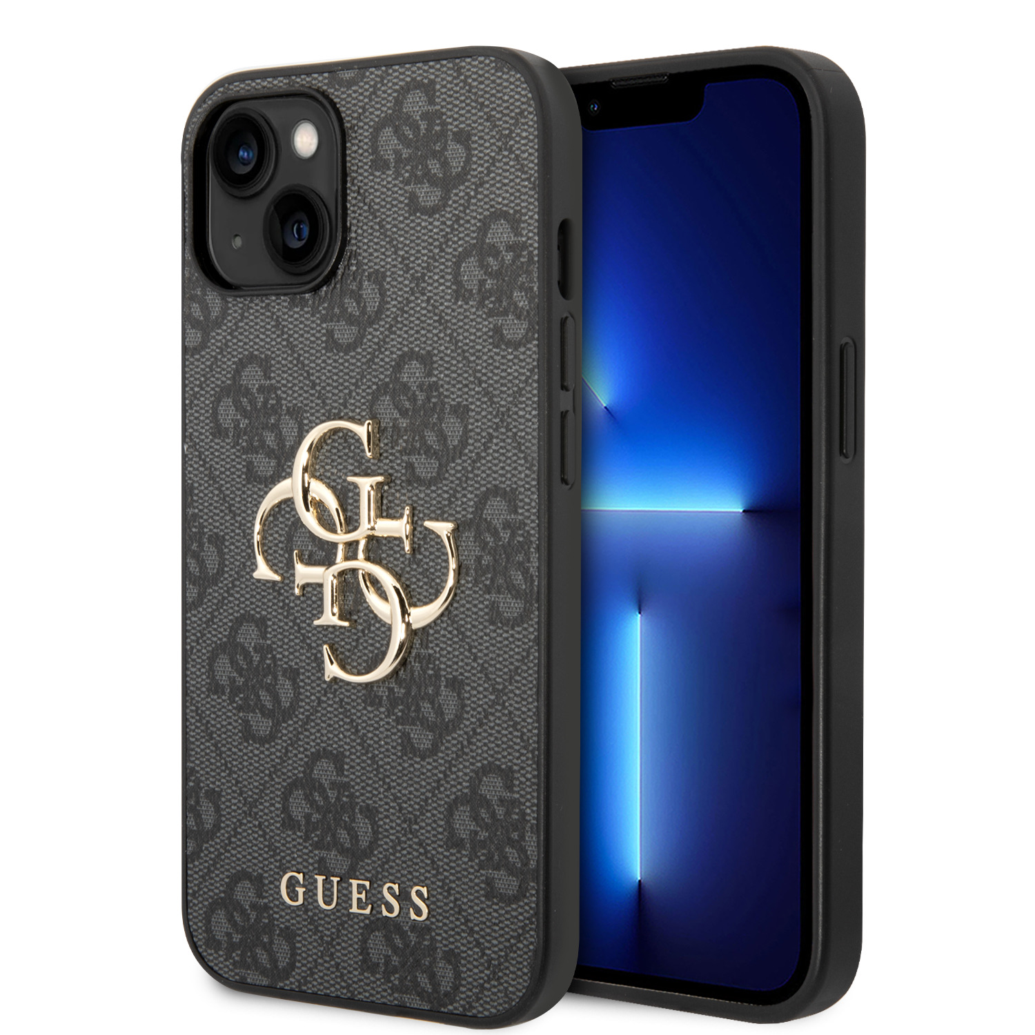 Guess 4G Big Metal Logo Apple iPhone 15 Tok - Fekete (GUHCP15S4GMGGR)