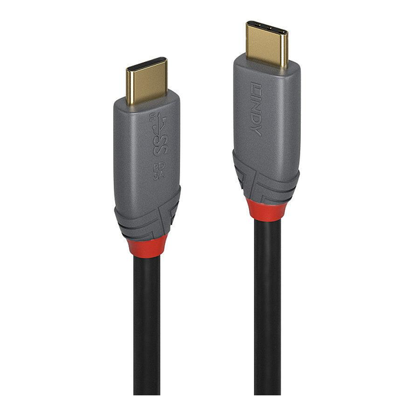 Lindy 36901 USB-kabel 1 m USB C Sort, Grå