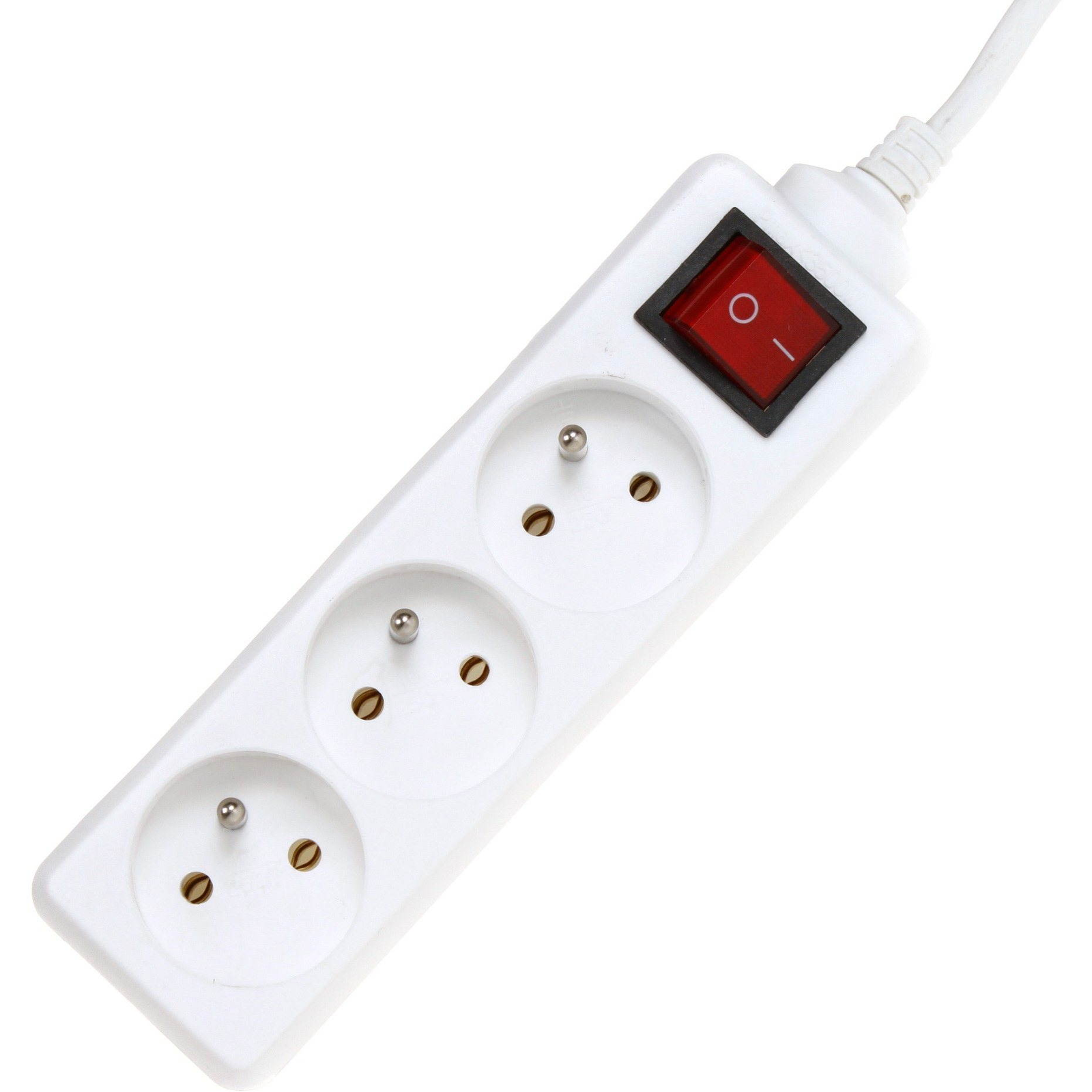 PremiumCord hosszabbító, 230V, 10m, 3 foglalat + fehér kapcsoló (pp3k-10)