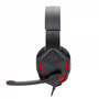Слушалки Gaming Redragon Themis, Червена подсветка, USB & Jack 3.5 мм, Черен