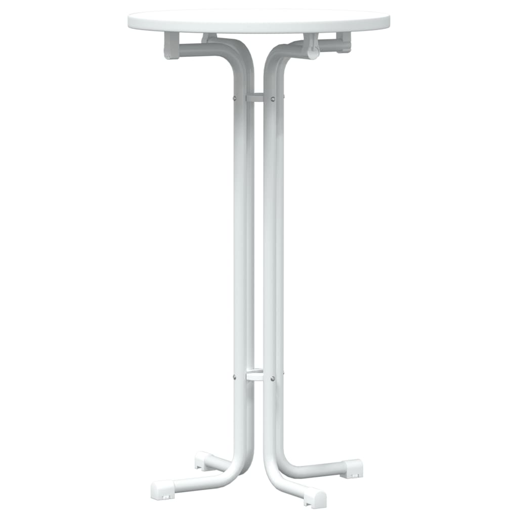 fehér étkezőasztal szerelt fa és acél Ø60x110 cm (4008300)