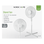 NORDIC HOME FT-530  40cm állóventilátor, 3 év garancia, , telejesítmény: 50W,  oszcilláló, 3 sebesség fokozat, dönthető