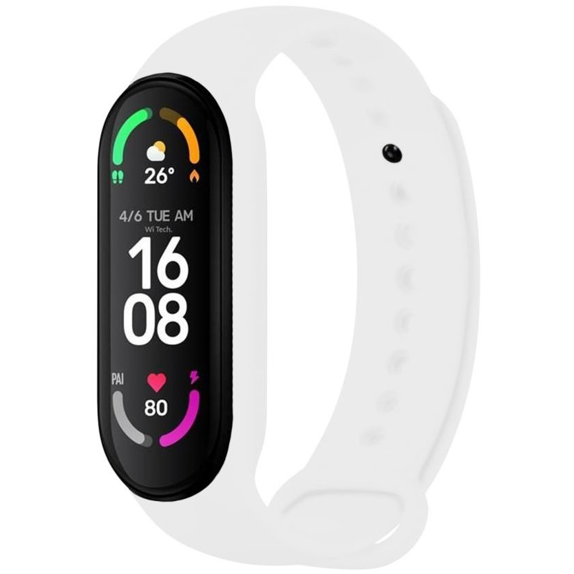 FIXED Silicone Strap Xiaomi Band 7 / Mi Band 6 / Mi Band 5 - fehér (FIXSSTB-989-WH)