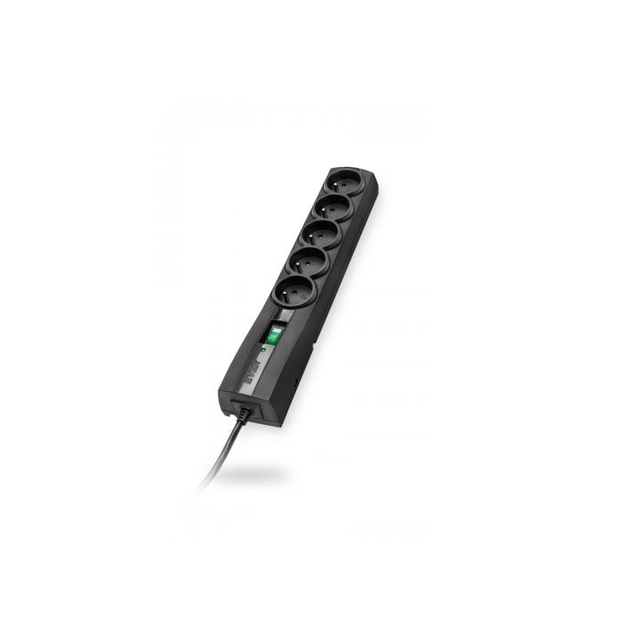 Ever Classic 275V Túlfeszültség védő elosztó 5 aljzatos 3m - Fekete (T/LZ09-CLA030/0000)