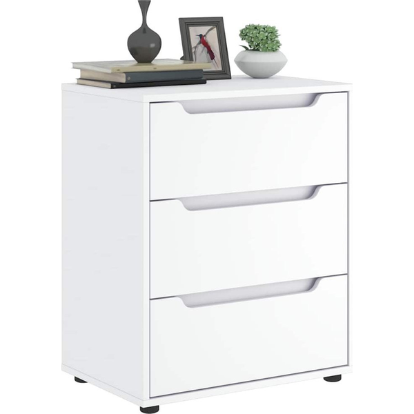 VISNES fehér szerelt fa tálalószekrény 60x40x73 cm