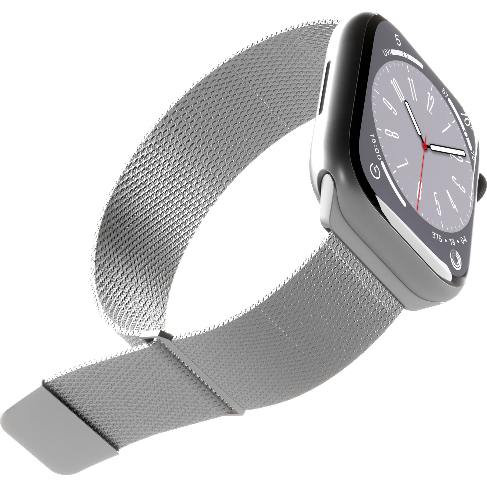 Puro Apple Watch 38/40/41mm Milánói Okosóra szíj - Ezüst (PUMILAW40SIL)