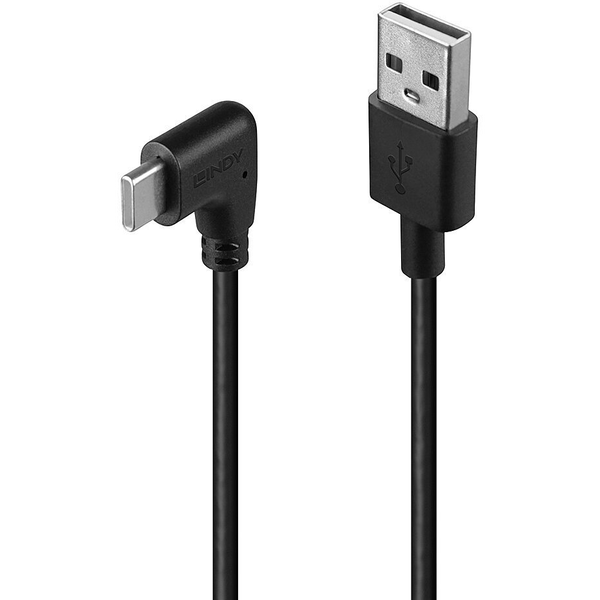 Lindy 32000 USB-kabel USB 2.0 0,5 m USB A USB C Sort