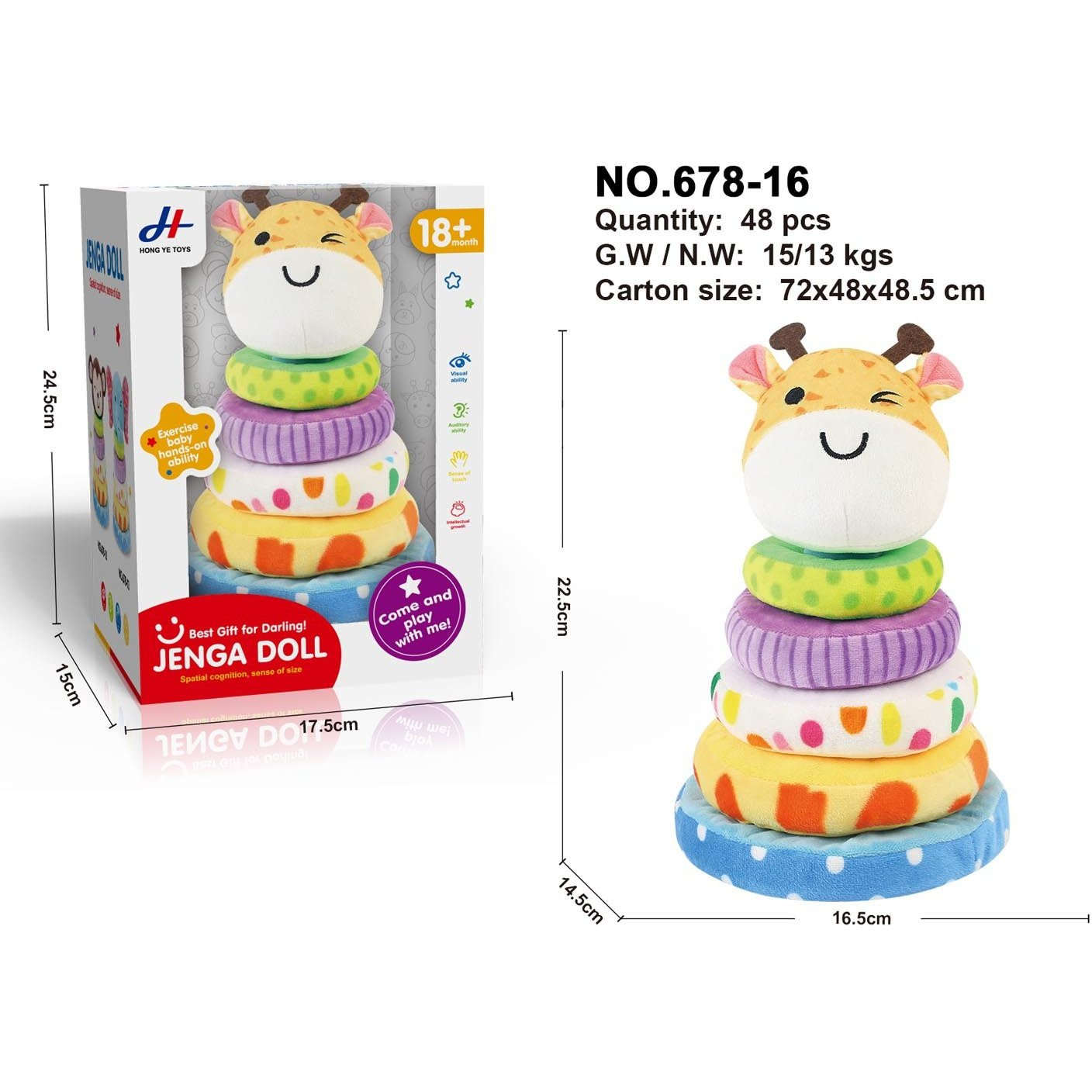 Zsiráf Alakú Puha Piramis (ZDN.678-16)