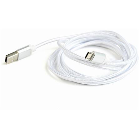 Kábel Gembird USB - microUSB typ B 1,8 m strieborný