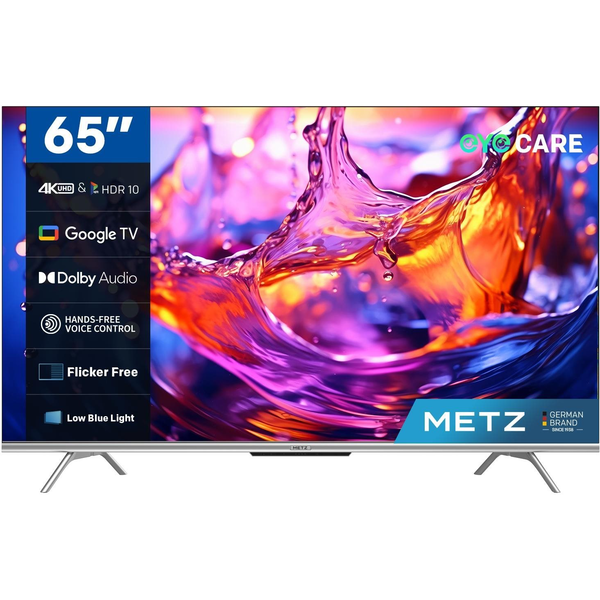 Телевизор METZ LED 65MUD7000, 65" (164 см), Smart Google TV, 4K Ultra HD, Клас F (Модел 2024)