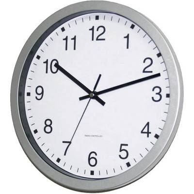 Rádiójel vezérelt analóg falióra 30 x 4,3 cm, ezüst, EuroTime 56831-07 (56831-07)
