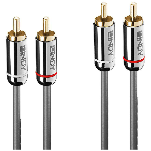 Lindy 35345 lydkabel 1 m 2 x RCA Anthracit