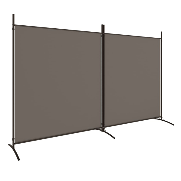 vidaXL vidaXL Parawan 2-panelowy, antracytowy, 348 x 180 cm, tkanina