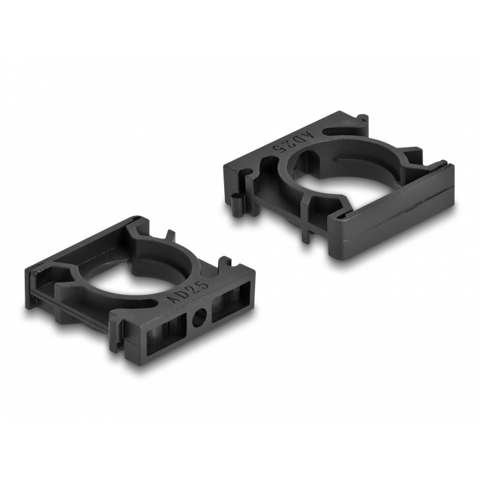 Delock Kábel borító tartó záróklippel 18,5 mm 8 db. fekete (60484) (60484)